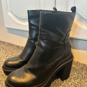River Island Sleek Black Heeled Boots